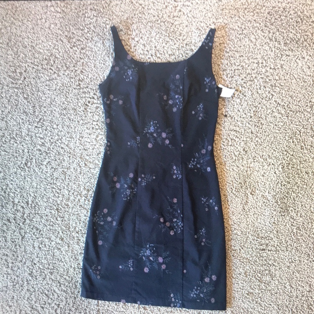 Elegant Navy Floral Dress